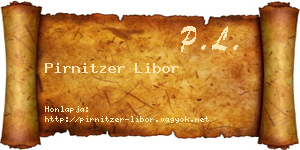 Pirnitzer Libor névjegykártya